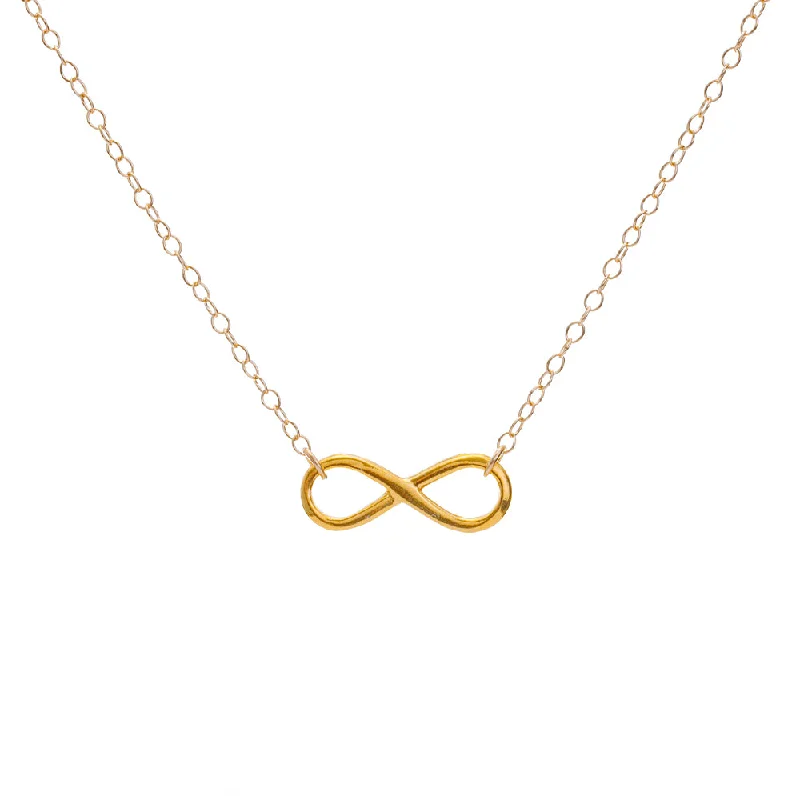 Trendy Gold Necklace-Gold Infinity Loop Necklace