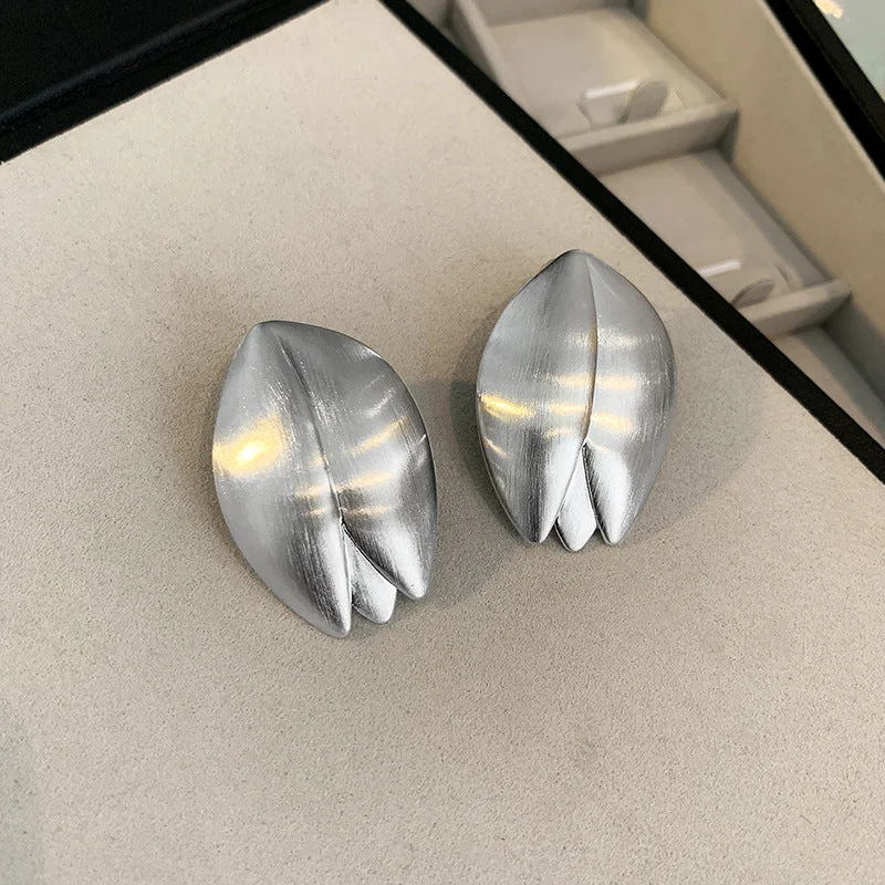 Brushed Frosted Silver Pair