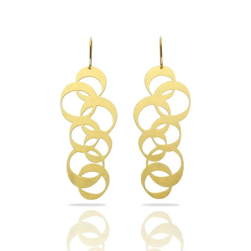 Handmade Earrings for Weddings-RAS Rings Gold Earrings