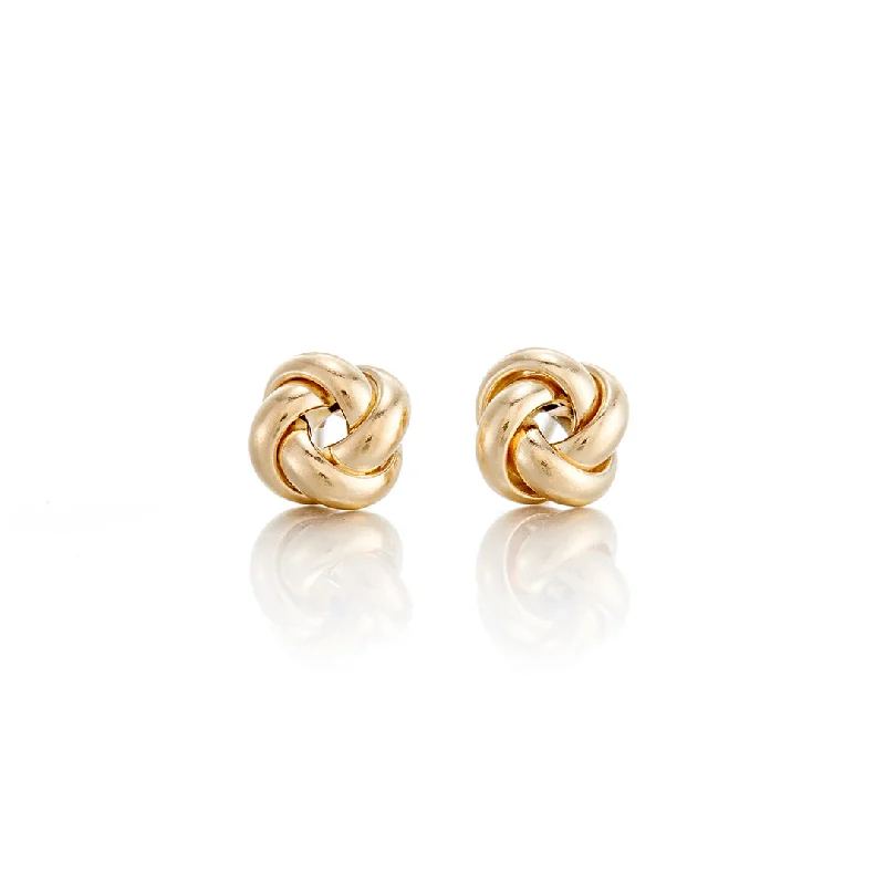 Lightweight Hoop Earrings-Petite Gold Knot Earrings