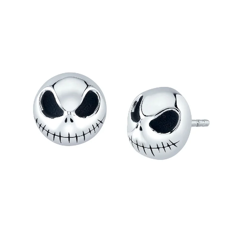 High-Quality Diamond Earrings-Disney X RockLove THE NIGHTMARE BEFORE CHRISTMAS Jack Skellington Stud Earrings