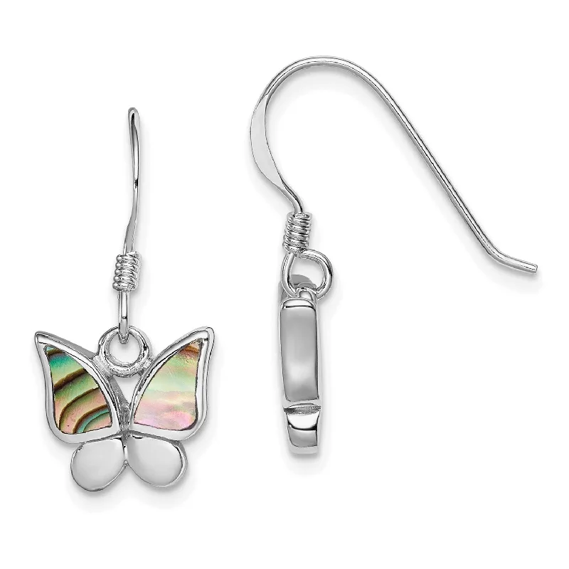 Geometric Drop Earrings-Sterling Silver 22X12MM Drop & Dangle Butterfly Earrings