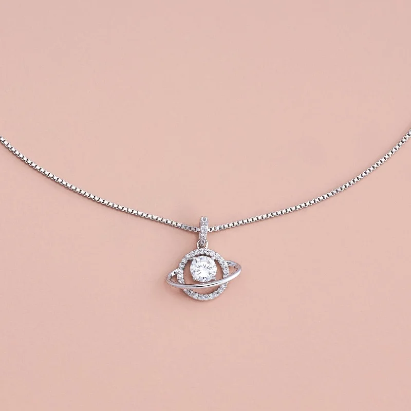 Simple Silver Pendant Necklace-Trendy Necklace 184936