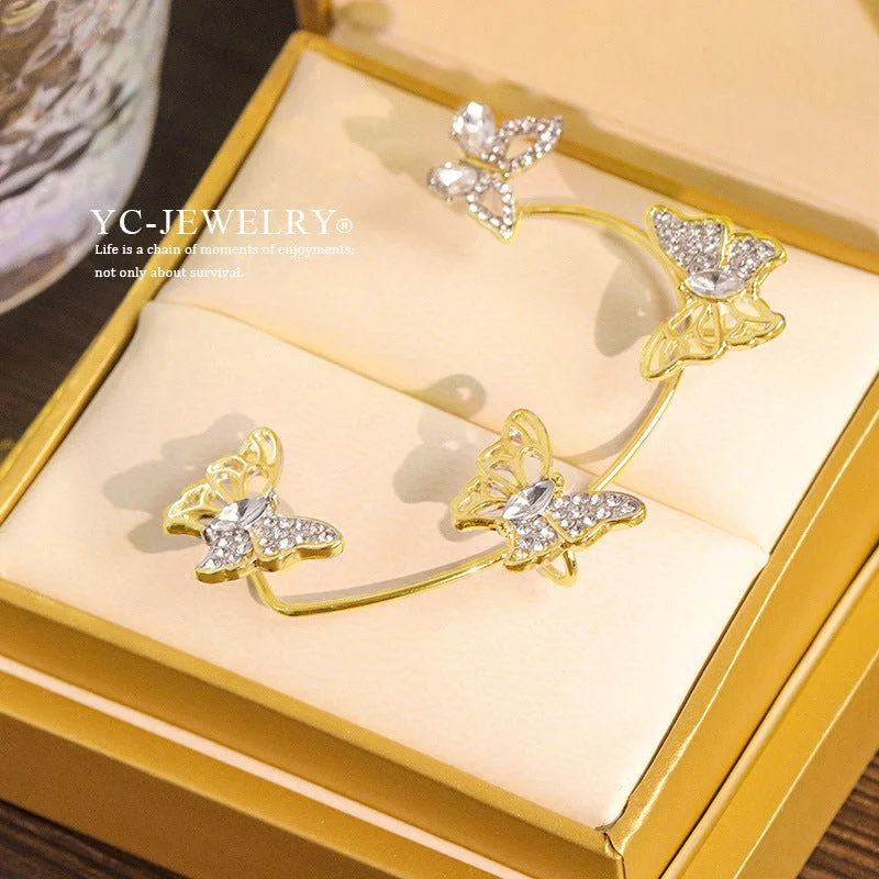 Hollow Butterfly Golden Left Ear