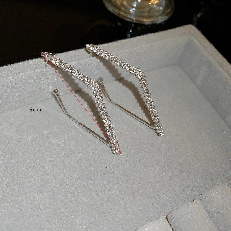 Silver Rhombus Earrings