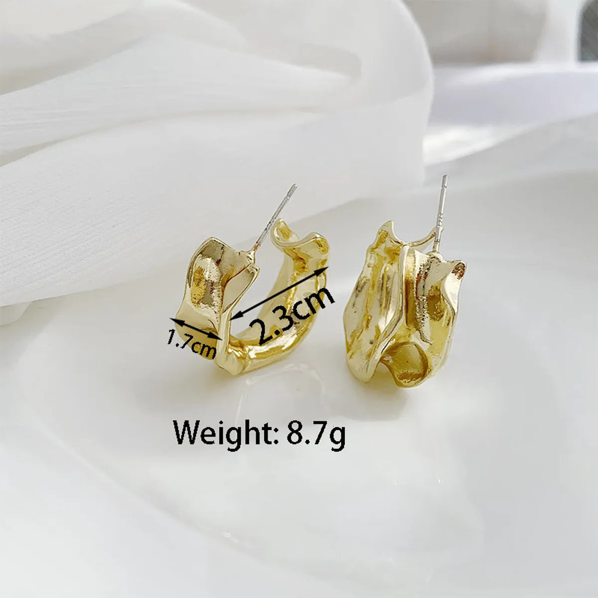 Elegant Earrings for Special Occasions-1 Pair Simple Style C Shape Plating Alloy Ear Cuffs Ear Studs