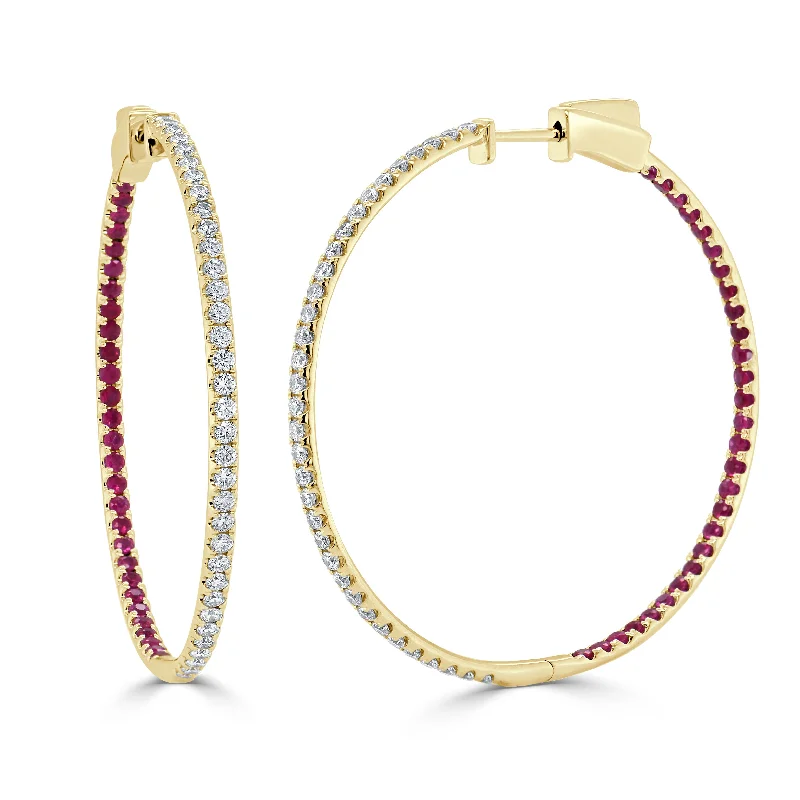 Luxury Drop Earrings for Weddings-Duo Hoops