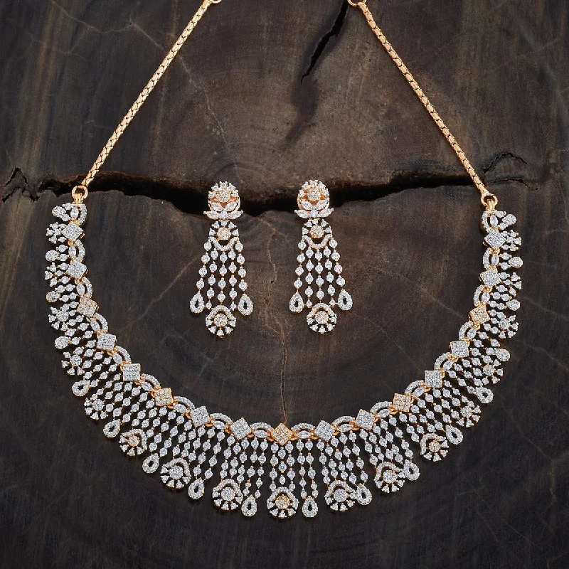 Bridal Necklace for Wedding Day-Zircon Necklace 177090