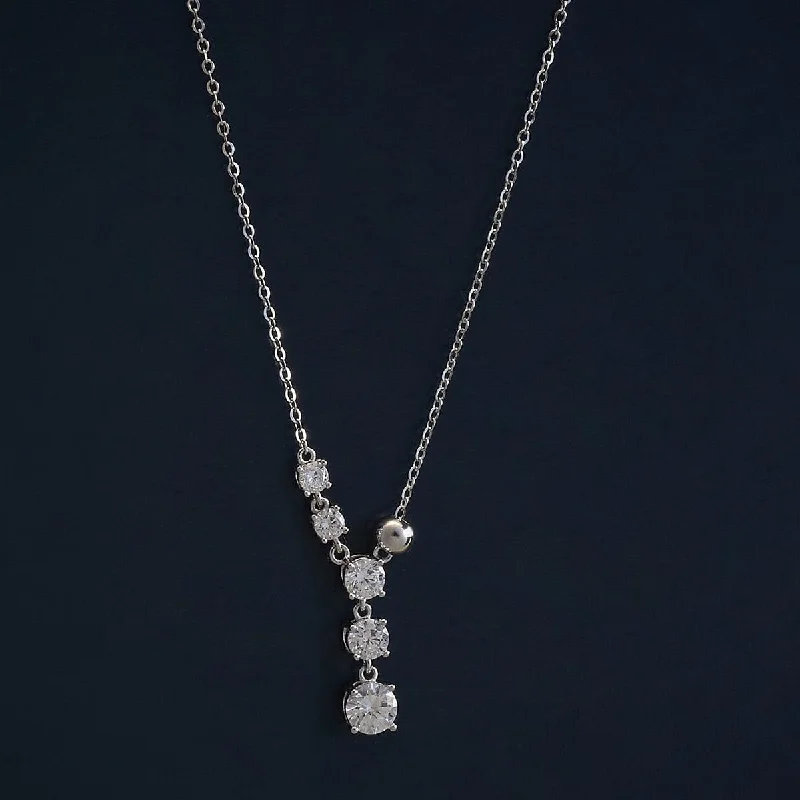 Customizable Crystal Necklace-92.5 Silver Necklace 183159