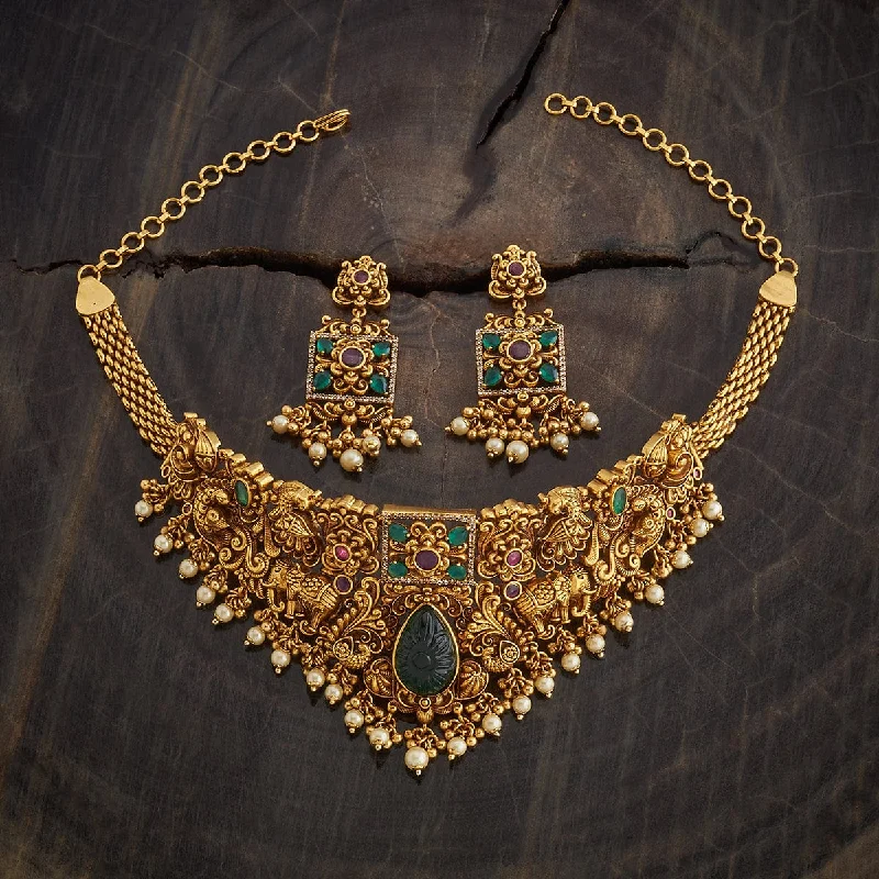 Gemstone Necklace for Weddings-Antique Necklace 182532