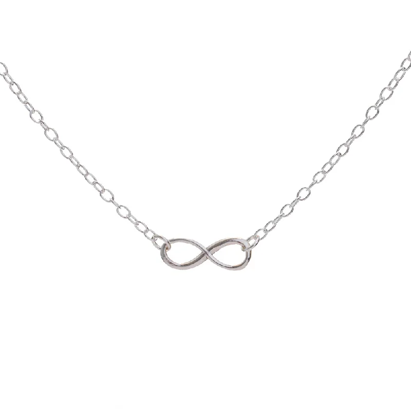 Designer Pendant Necklace-Silver Infinity Loop Necklace