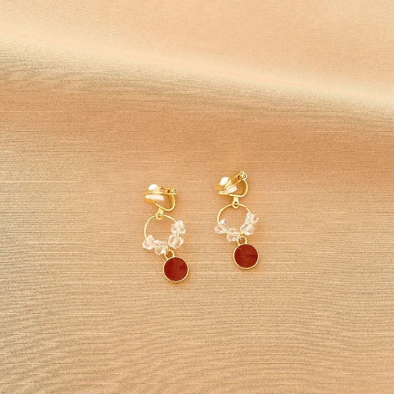 1# Red Water Drop Ear Clip