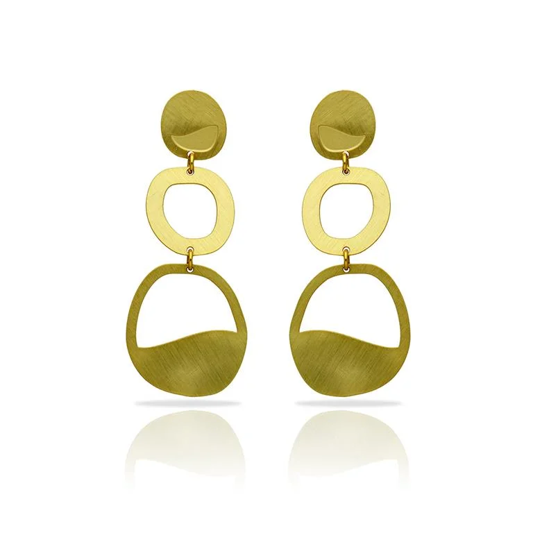 Sparkling Hoop Earrings-RAS Suenos Galatea Gold Earrings