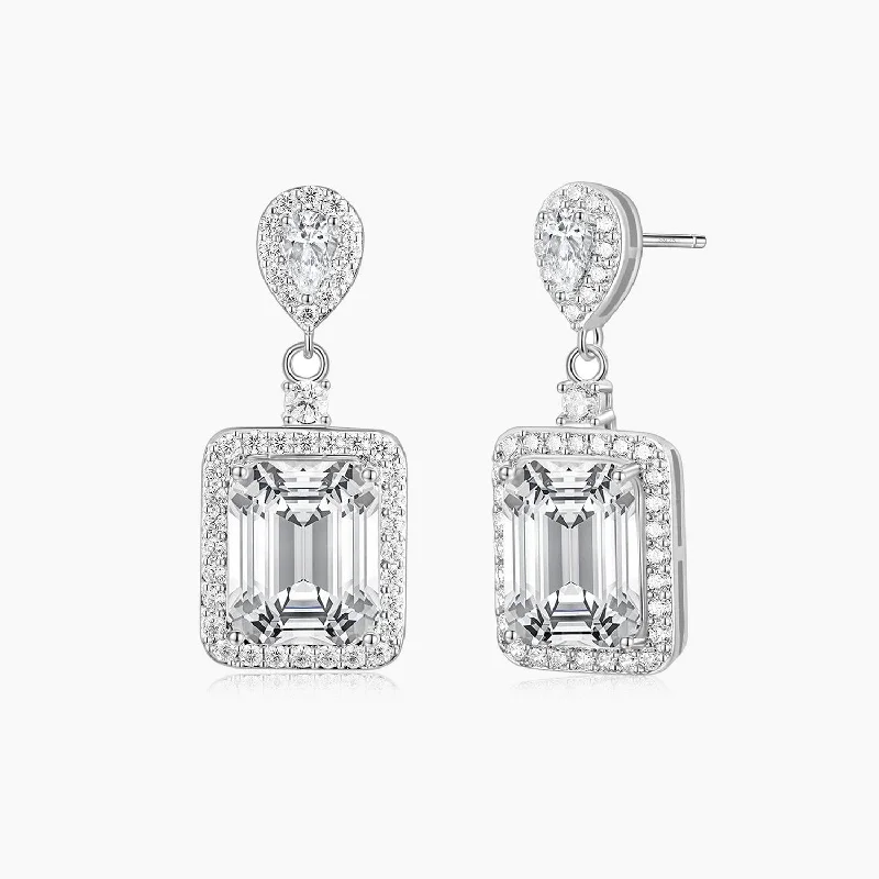 Tiny Huggie Earrings-Dangling Bridal Earrings