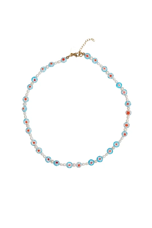 Trendy Necklace for Teens-Positano - Crystal Blue