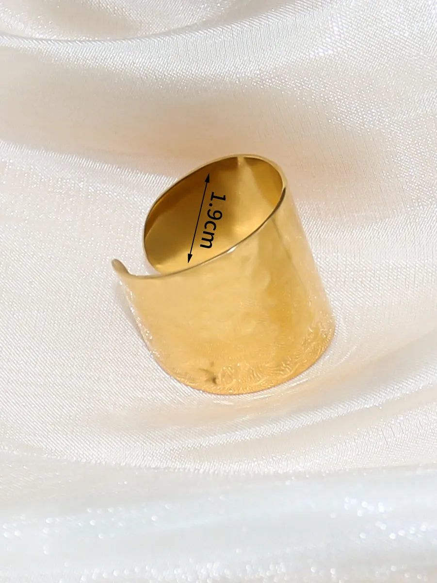 Elegant Custom Ring-Simple Style Round Stainless Steel Plating 18k Gold Plated Open Rings