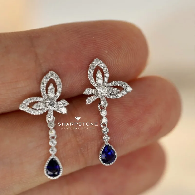 Custom Birthstone Earrings-0.4ct Dana Diamond Earrings in 18 Karat Solid Gold