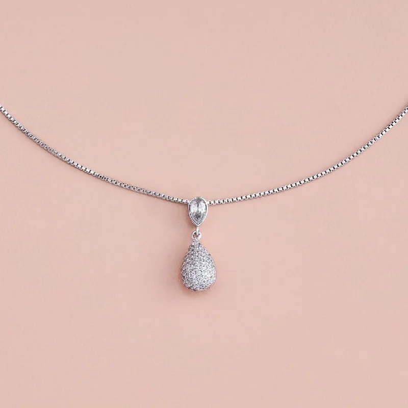 Fine Silver Necklace-Trendy Necklace 184028