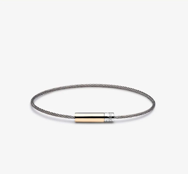 Luxury Gold Bracelet-Michael Cable Bracelet | Silver/Gold