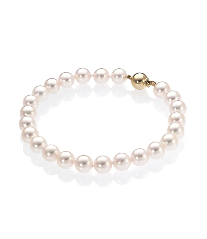 Luxury Gemstone Bracelet-Pearl Bracelet Deluxe Akoya 18k Gold