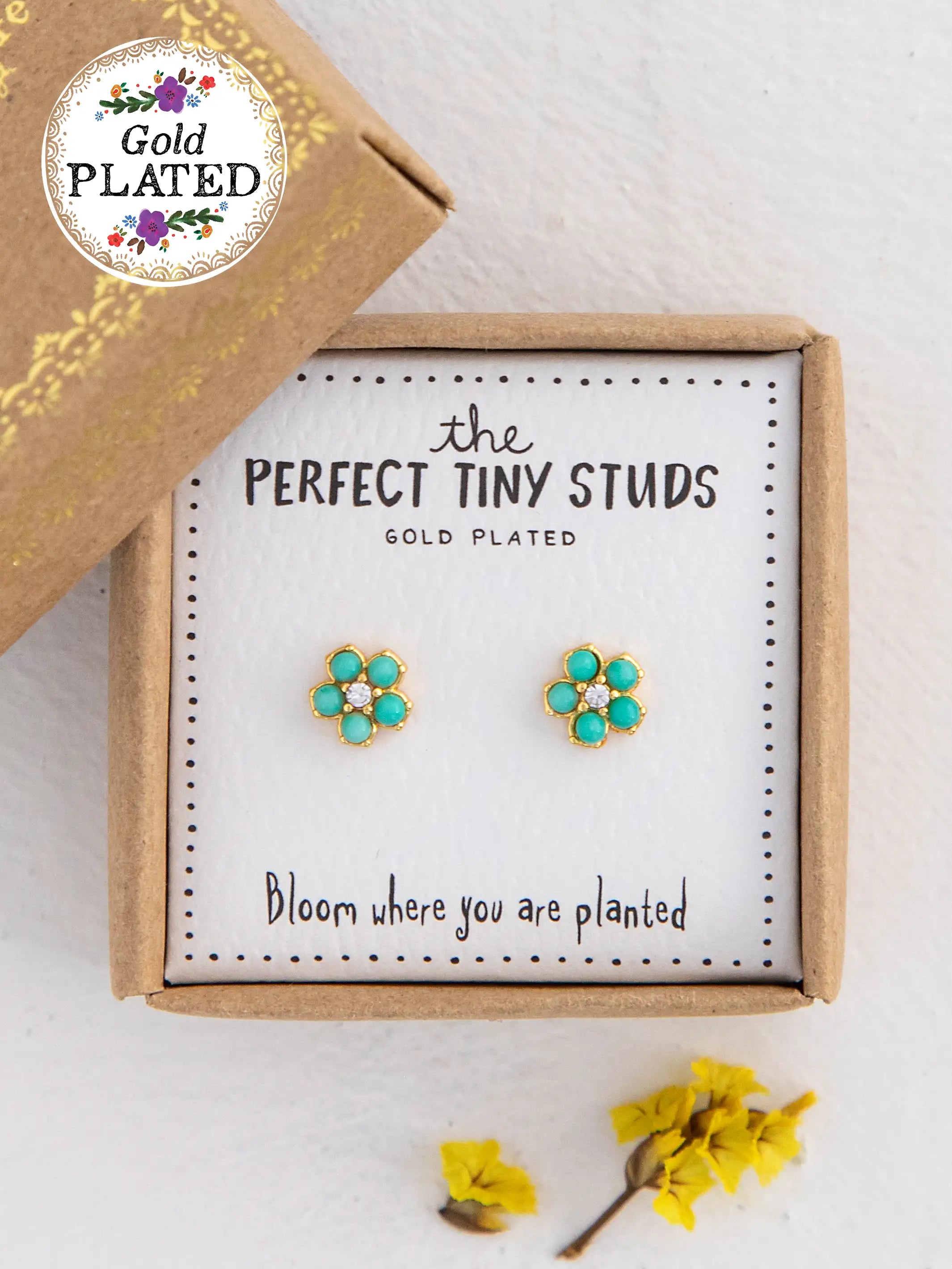 Luxury Drop Earrings-Perfect Tiny Stud Earrings - Daisies