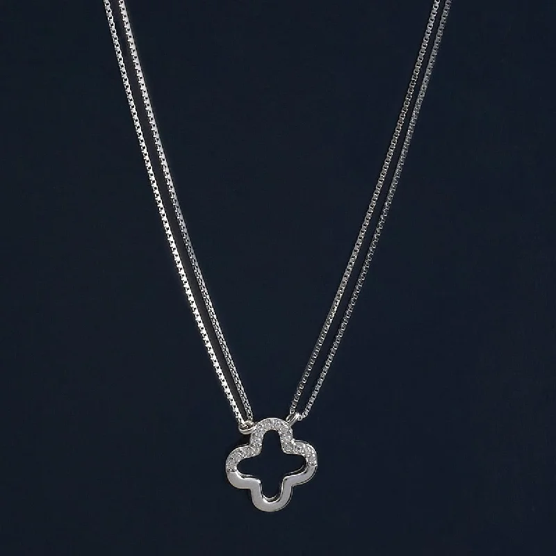 Heart Shaped Necklace-92.5 Silver Necklace 183302