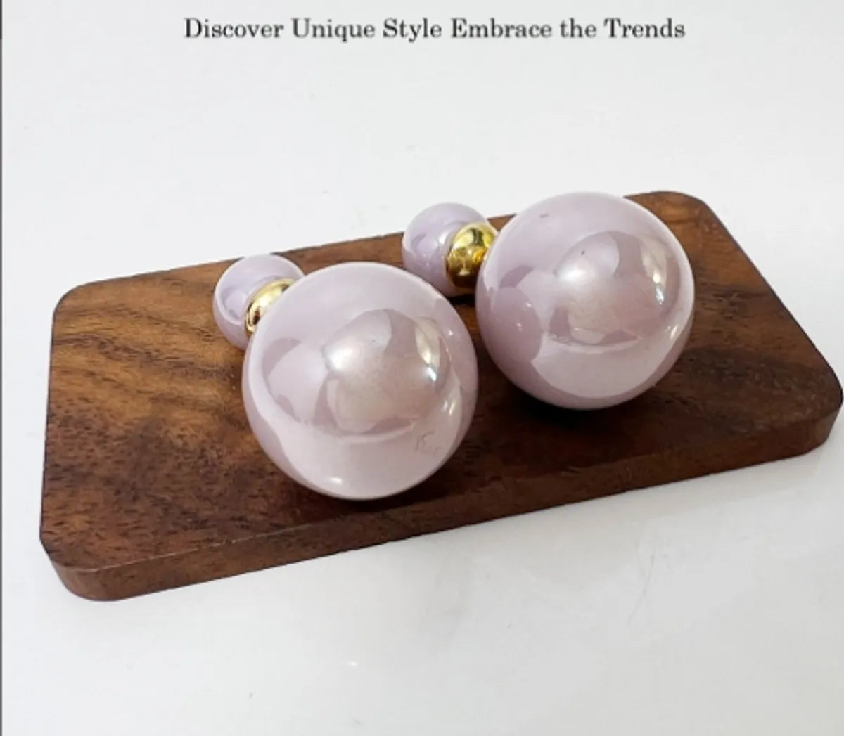 Unique Design Earrings-1 Pair Retro Pearl Plating Shell Copper Ear Studs