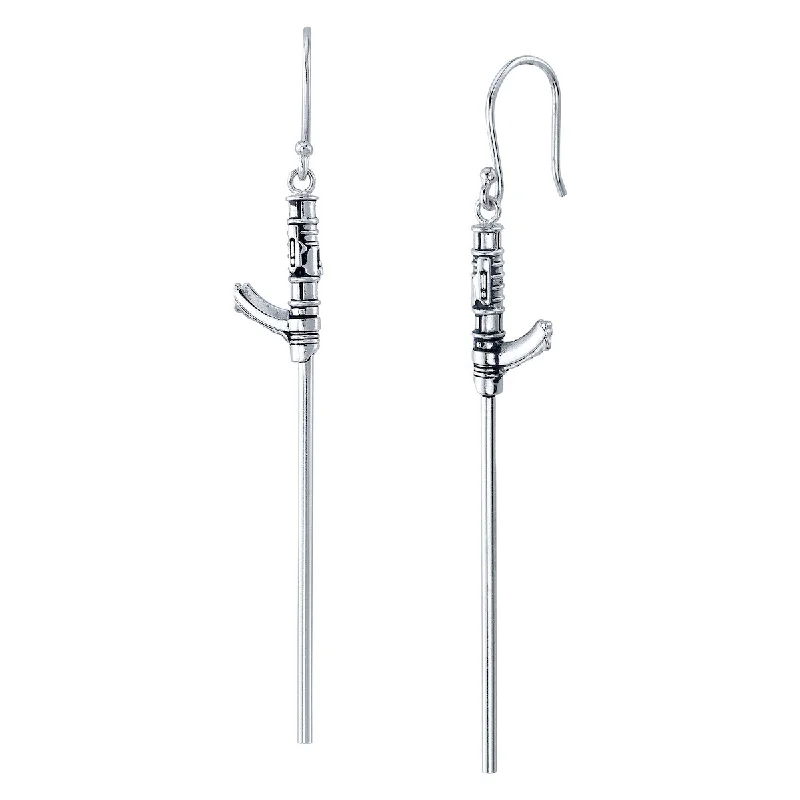 Chic Hoop Earrings-Star Wars X RockLove Inquisitor Lightsaber Earrings