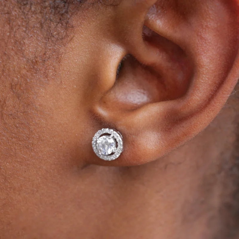 Modern Earrings for Teens-Bruce Moissanite Earrings