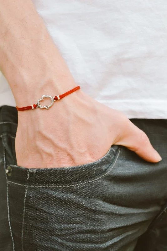 Classic Tennis Bracelet for Women-Red Kabbalah Hamsa bracelet for men, red string, evil eye protection