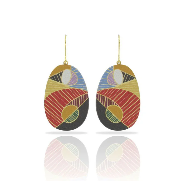 Unique Silver Earrings-RAS Cubism Earrings