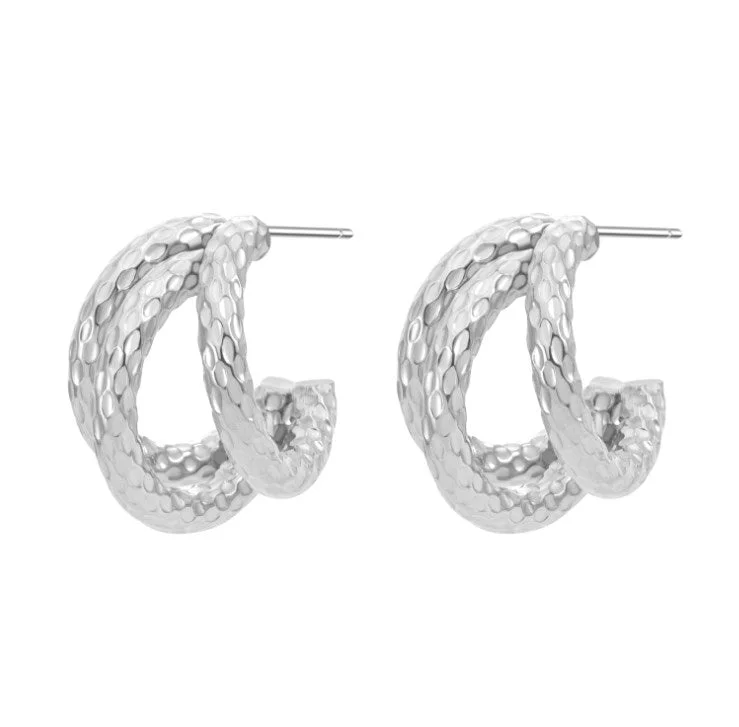 Luxury Wedding Earrings-1 Pair Retro Geometric Plating Stainless Steel Ear Studs