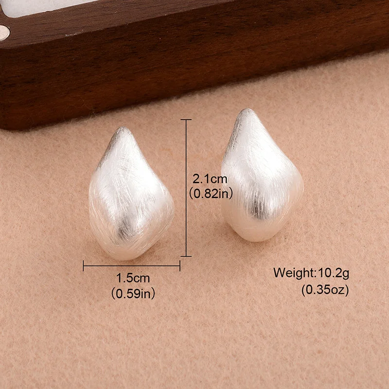 Trendy Earrings for Girls-1 Pair Simple Style Irregular Plating Copper Silver Plated Ear Studs