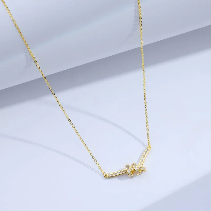 Delicate Gold Necklace-92.5 Silver Necklace 176629