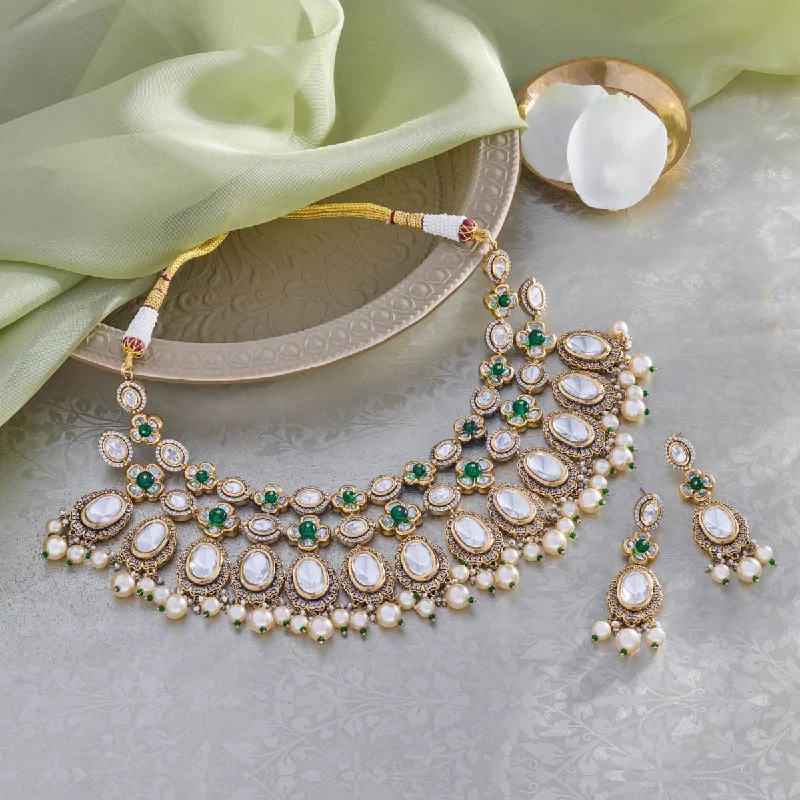 Wedding Jewelry Necklace for Bride-Kundan Necklace 165822