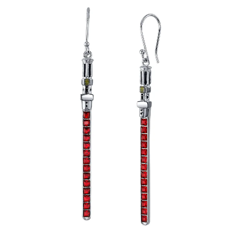 Bohemian Style Earrings-Star Wars X RockLove Darth Vader Crystal Lightsaber Earrings