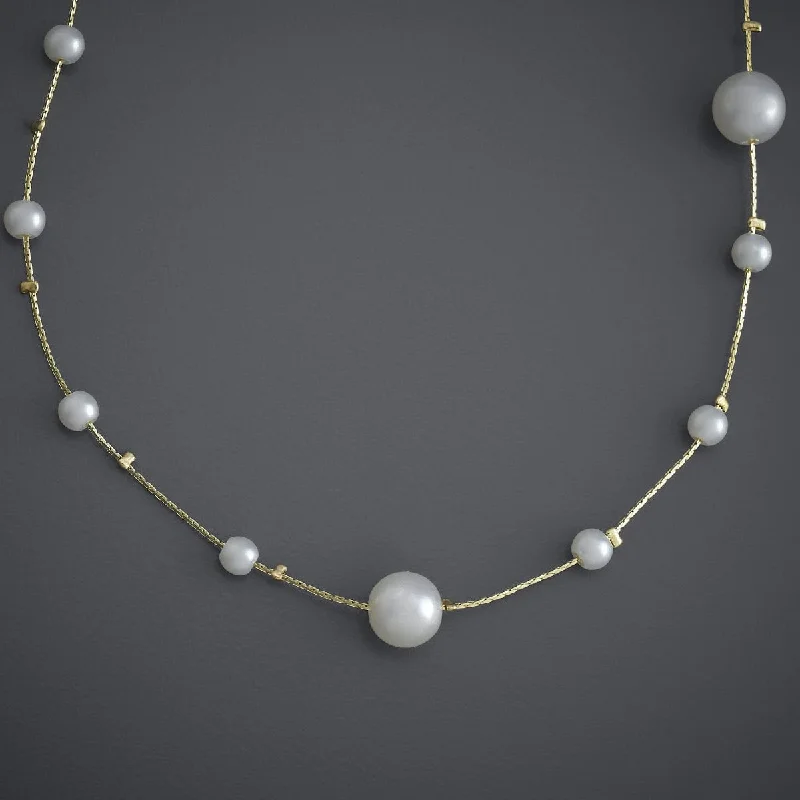 Silver Necklace with Crystal-Trendy Necklace 183778