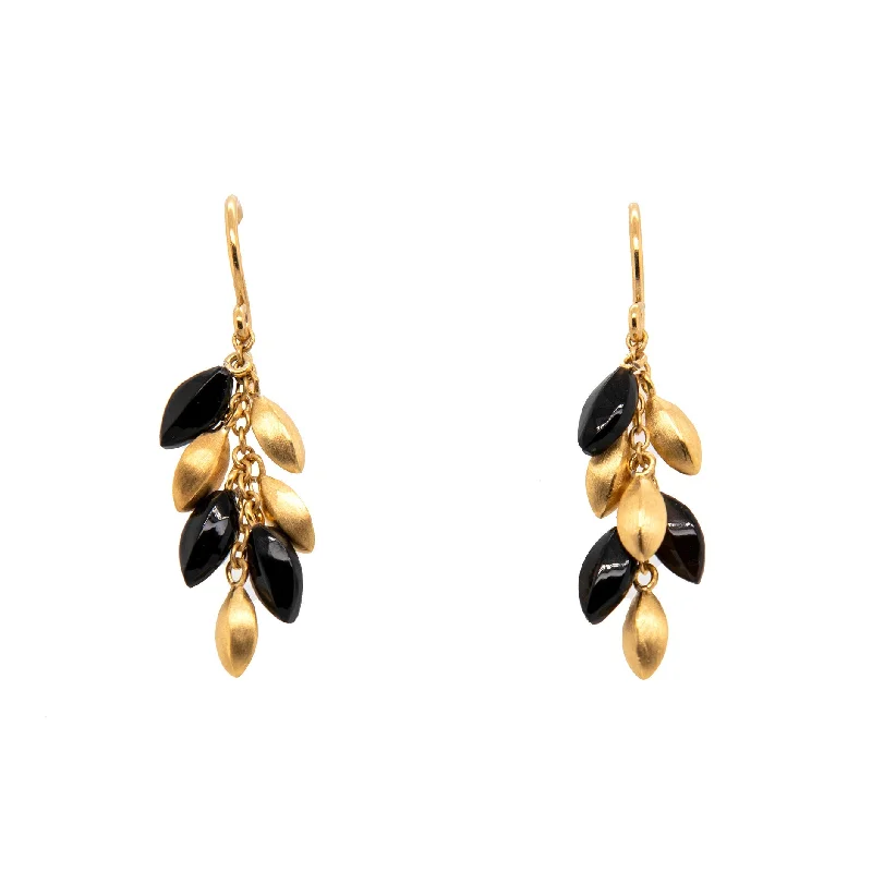 Chic Dangle Earrings-Bliss Short Bunch Earrings 24K Gold Vermeil