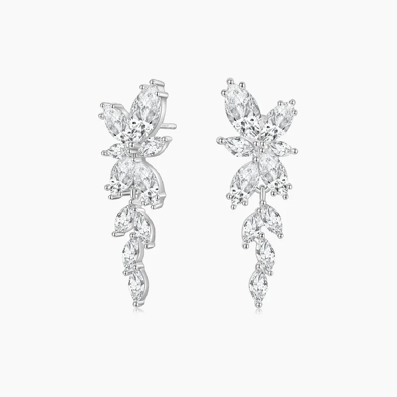 Sparkling Drop Earrings-Statement Drop Earrings