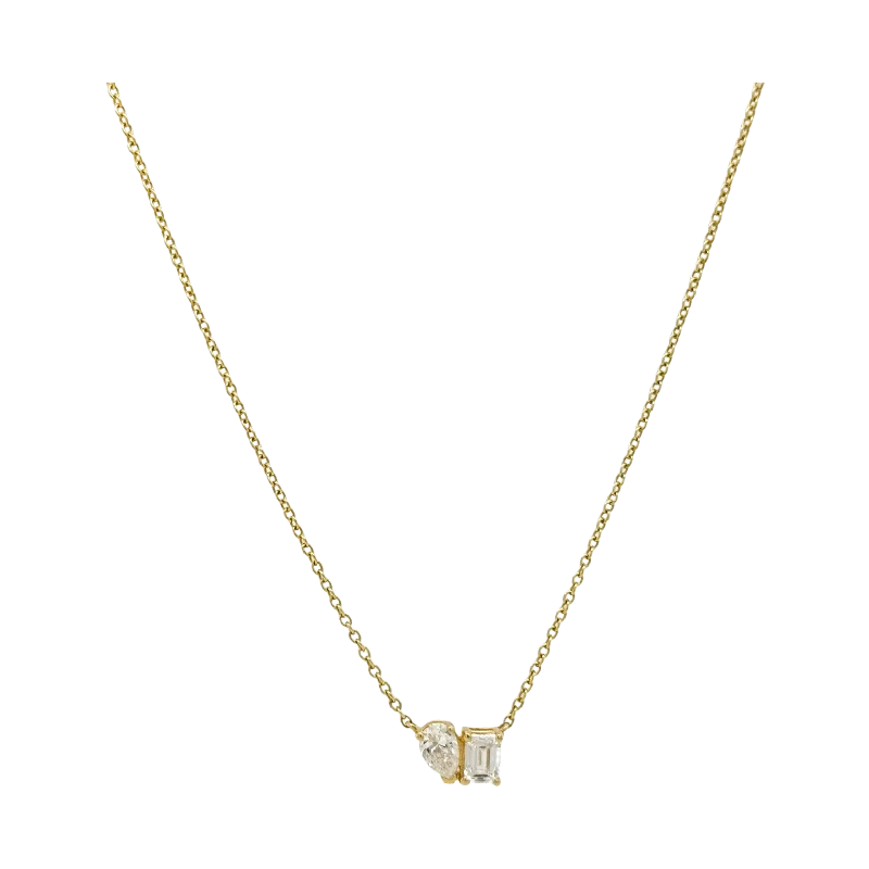 Designer Necklace for Women-DIAMOND TOI ET MOI NECKLACE