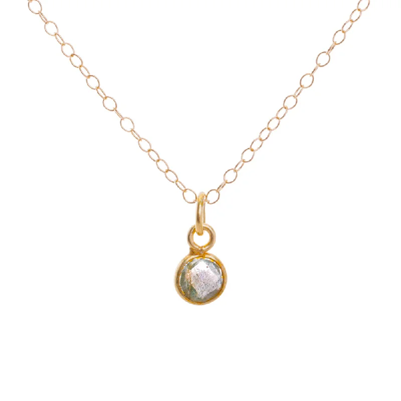 Luxury Pearl Necklace-Gold Labradorite Necklace