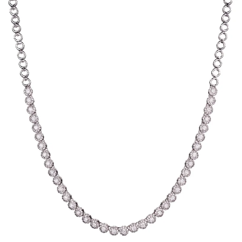 Delicate Chain Necklace-ROUND DIAMOND CIRCLET NECKLACE