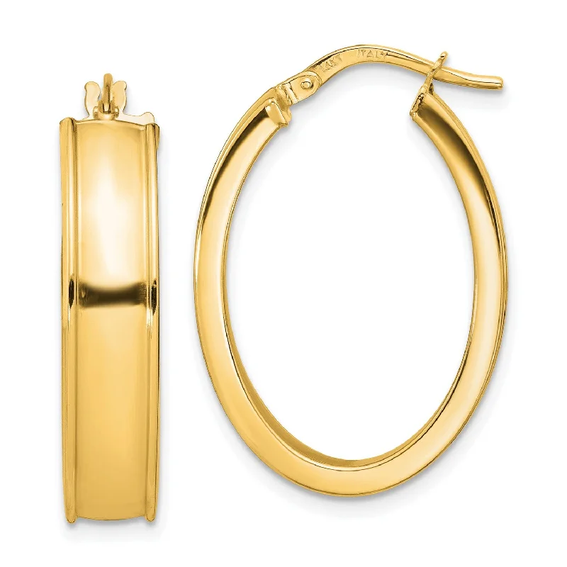 Rose Gold Earrings-14KT Yellow Gold Hoop Earrings