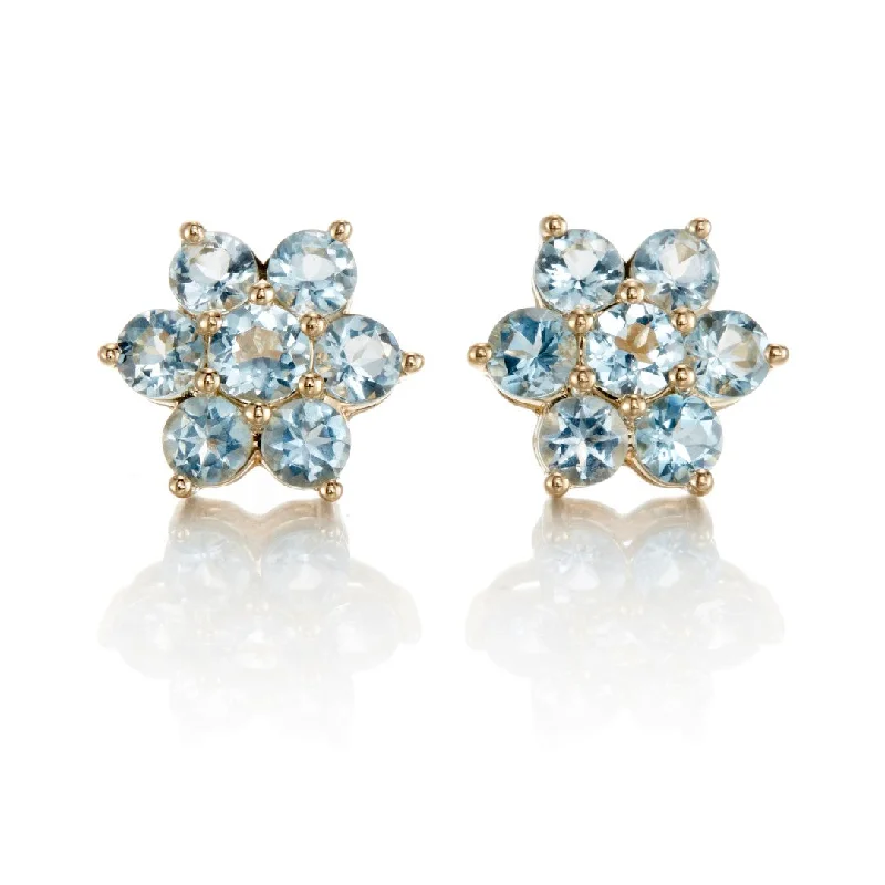 Elegant Earrings for Special Occasions-Aurora Earrings in Aquamarines