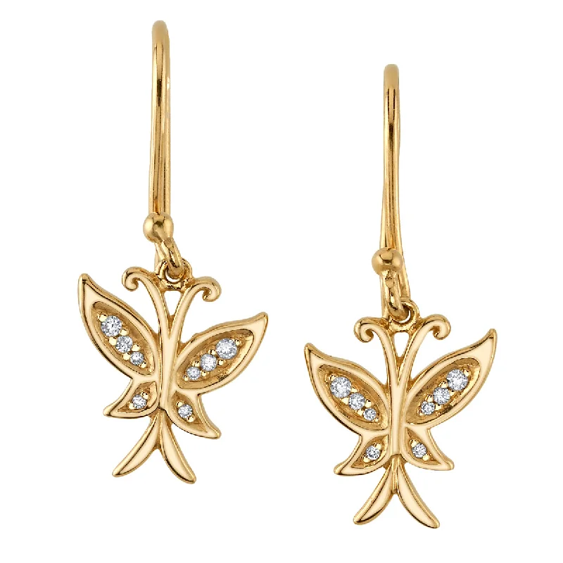 Birthstone Earrings for December-Disney X RockLove ENCANTO Mirabel Golden Butterfly Earrings