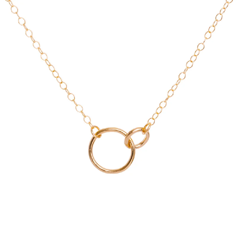 Sparkling Gold Necklace-Gold Infinity Circles Necklace