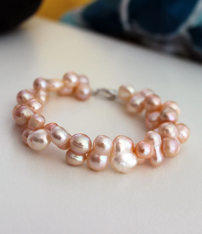 Women’s Wedding Bracelet-Pearl Bracelet Ultra Chic Flora Baroque