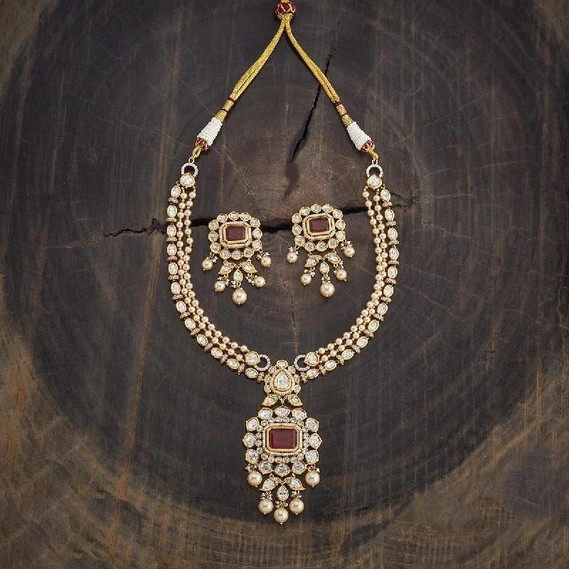 Fashion Jewelry Necklace for Women-Kundan Necklace 174043