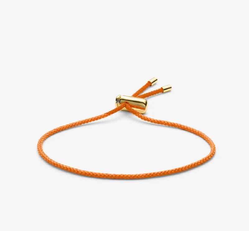 Elegant Gold Cuff Bracelet-Cameron Cord Bracelet | Orange